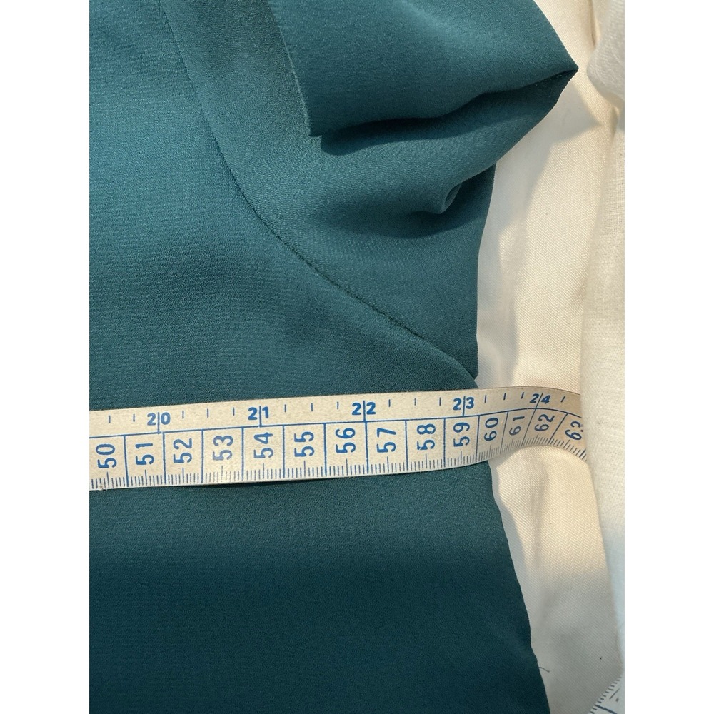 High-Low Ruffle Sleeve Tunic Top - Teal - Picture 10 of 14